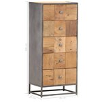 vidaXL Armoire à tiroirs 45 x 30 x 100 cm Bois de récupération massif