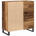 vidaXL Meuble à vinyles avec étagère chêne artisanal 85 x 38 x 89 cm