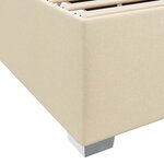 vidaXL Cadre de lit avec matelas Crème 120 x 200 cm tissu