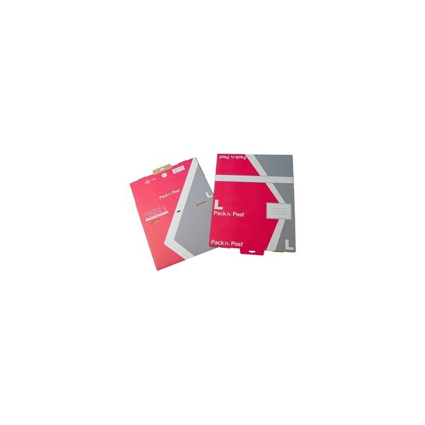 Lot de 20 boîtes postales taille XS, en carton, rouge / gris