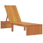 vidaXL Chaise longue 200x55x30 cm en bois d'acacia massif
