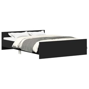 vidaXL Cadre de lit sans matelas noir 120x200 cm