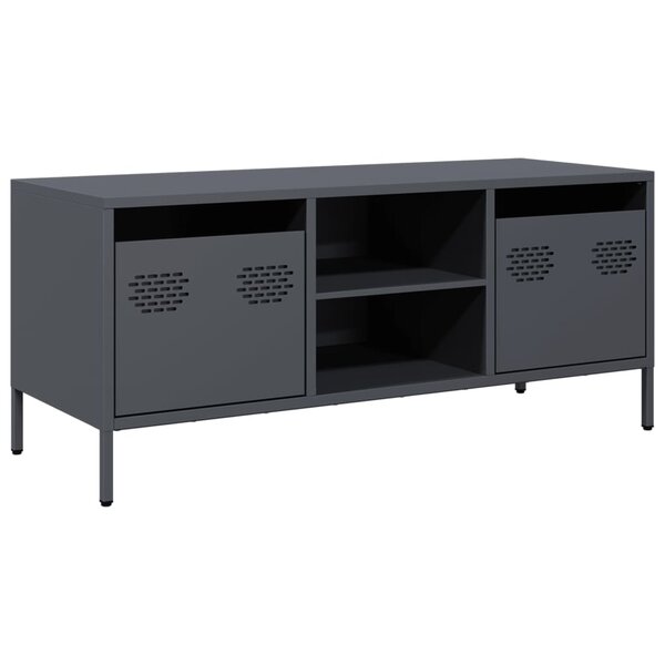 vidaXL Meuble TV anthracite 101 5x39x43 5 cm acier laminé à froid