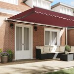 vidaXL Auvent rétractable automatique bordeaux 500x300 cm