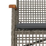 vidaXL Banc de jardin avec coussin gris résine tressée et acacia
