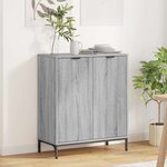 vidaXL Buffet Sonoma gris 69 5 x 33 x 82 cm Bois d'ingénierie
