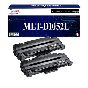 T3AZUR - 2x Toners compatibles avec Samsung MLT-D1052L MLTD1052L pour Samsung ML-1910 ML-1910K ML-1911 ML-1915 ML-1915K ML-1915N ML-1916K