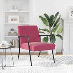 vidaXL fauteuil Bordeaux 59 x 75 x 78 cm Velours