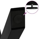 vidaXL Pieds de table à manger en forme de X  2 pièces  noir  50 x (72-73) cm  acier