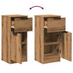 vidaXL Buffets 2 Pièces chêne artisanal 30x30x70 cm bois d'ingénierie