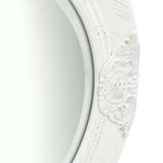 vidaXL Miroir mural style baroque 50 cm Blanc