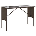 vidaXL Ensemble à manger de jardin 3 Pièces et coussins marron poly rotin