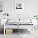 vidaXL Tables de chevet 2 Pièces blanc 36x39x60 5 cm acier