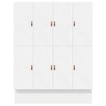 vidaXL Cadre de lit avec rangement Blanc 180 cm Bois d'ingénierie