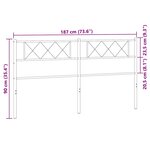 vidaXL Tête de lit métal blanc 180 cm