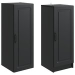 vidaXL Ensemble de Meubles 2 Pièces Noir Bois d'ingénierie