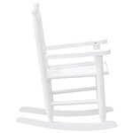 vidaXL Chaises à bascule enfants lot de 2 blanc bois peuplier massif