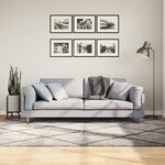 vidaXL Tapis shaggy à poils longs moderne beige anthracite 160x230 cm