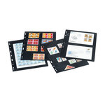 Recharges noires Optima à 4 bandes pour timbres-poste.
