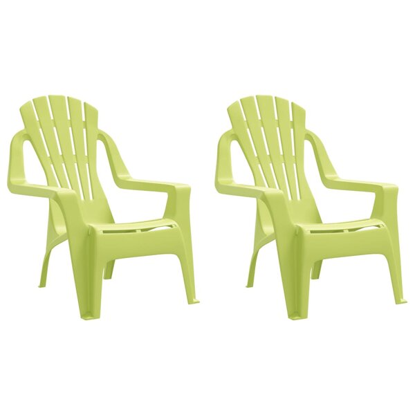 vidaXL Chaises de jardin pour enfants lot de 2 vert 37x34x44 cm PP