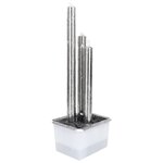 vidaXL Fontaine de jardin Argenté 48x34x123 cm Acier inoxydable