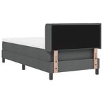 vidaXL Lit à ressorts avec matelas gris foncé  90 x 190 cm  tissu