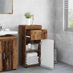 vidaXL Cabinet de salle de bain Bois ancien 37 x 31.5 x 82 cm