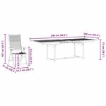 vidaXL Ensemble de salle à manger pour jardin 9 Pièces Marron