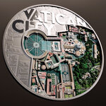 Monnaie VATICAN CITY View From Above 2 Oz Argent 5 Tala Samoa 2025 (PRÉCOMMANDE)