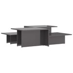 vidaXL Table basse 2 Pièces Gris brillant 111 5x50x33cm Bois d'ingénierie