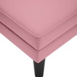 vidaXL Fauteuil long avec coussin et accoudoir droit rose velours