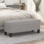 vidaXL Banc Gris clair 100x35x41 cm Tissu