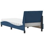 vidaXL Lit avec matelas bleu 80x200 cm tissu