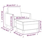 vidaXL Fauteuil avec repose-pied Rouge bordeaux 60 cm Similicuir