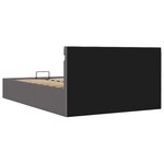 vidaXL Cadre de lit à rangement avec LED gris similicuir 120x200 cm