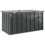 vidaXL Boîte de Rangement de Jardin Noir 101 x 56 5 x 50 cm Acier