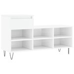 vidaXL Armoire à chaussure Blanc brillant 102x36x60 cm Bois ingénierie