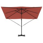 vidaXL Parasol déporté Roma Terracotta 286x285x265 cm en aluminium