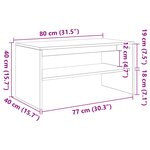 vidaXL Meuble TV chêne fumé 80x40x40 cm bois d'ingénierie