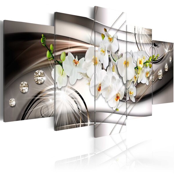 Tableau -  orchid with diamonds l x h en cm 200x100