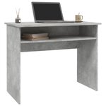vidaXL Bureau Gris béton 90x50x74 cm Bois d'ingénierie
