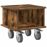 vidaXL Meuble TV Chêne fumé 37 x 35 x 35 cm Bois d'ingénierie