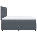 vidaXL Sommier à lattes de lit et matelas Gris foncé 200x200cm Velours