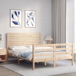 vidaXL Cadre de lit sans matelas 120x200 cm bois massif