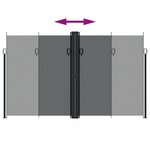 vidaXL Auvent latéral rétractable noir 200x600 cm