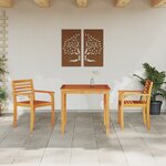 Ensemble de jardin 3 pièces vidaXL en bois d'acacia massif
