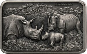 Pièce de monnaie en Argent 1000 Francs g 31.1 (1 oz) Millésime 2025 RHINO