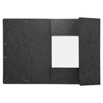 Chemise à élastiques Maxi capacity carte lustrée 425gm2 - A4 - Noir x 25 EXACOMPTA