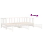 vidaXL Lit de jour avec lit gigogne blanc 90x190 cm bois de pin massif