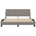 vidaXL Cadre de lit sans matelas Hanko taupe 160x200 cm tissu